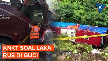 KNKT Ungkap Penyebab Bus Peziarah Masuk Sungai di Guci Tegal