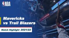 Match Highlight | Dallas Mavericks vs Portland Trail Blazers  | NBA Regular Season 2021/22