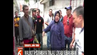 Wali Kota Surabaya Risma Tinjau Lokasi Kebakaran yang Hanguskan 17 Rumah - Liputan 6 Terkini