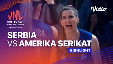 Match Highlights | Serbia vs Amerika Serikat | Women’s Volleyball Nations League 2023