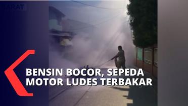 Kebocoran Bensin, Api Lahap 1 Unit Sepeda Motor di Jalan Mandor Lipin Hingga Terjadi Kemacetan!