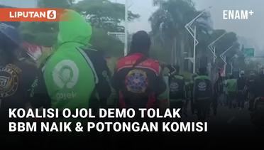 Demo Ojol di Jakarta, Massa Tolak Kenaikan BBM dan Potongan Komisi Mitra