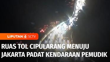 Puncak Arus Balik, Ruas Tol Cipularang Menuju Jakarta Dipadati Kendaraan Pemudik | Liputan 6