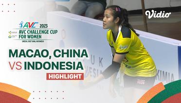 Highlights | Macao, China vs Indonesia | AVC Challenge Cup for Women 2023