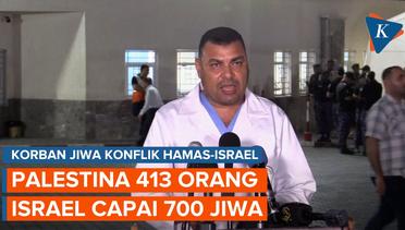 Update Serangan Israel ke Palestina, Korban Meninggal Capai 413 Jiwa, 78 di Antaranya Anak Kecil