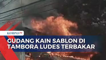 Gudang Kain Sablon di Tambora Terbakar, 19 Unit Mobil Damkar Diterjunkan ke Lokasi
