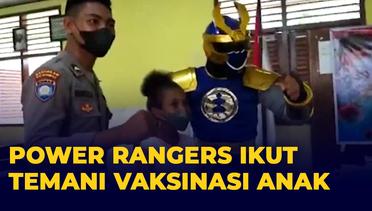 Power Rangers Ikut Temani Vaksinasi Anak di Manokwari