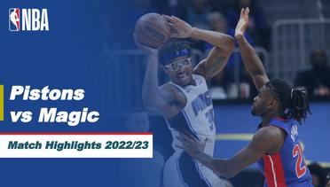 Match Highlights | Detroit Pistons vs Orlando Magic | NBA Regular Season 2022/23