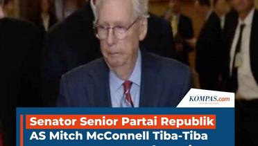 Senator Senior Partai Republik AS Mitch McConnell Tiba-Tiba Mematung saat Konferensi Pers