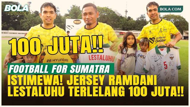 Jersey Timnas Indonesia Milik Ramdani Lestaluhu Terlelang Rp100 Juta untuk Donasi Sumatra!