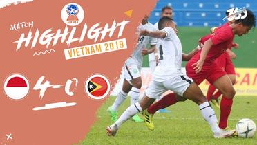 Full Highlight - INDONESIA 4 VS 0 TIMOR LESTE  | Piala AFF U-18 2019