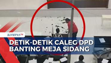 Kecewa Perolehan Suara Hilang, Caleg DPD di Pidie Aceh Ngamuk Banting Meja Sidang