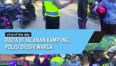 Razia Di Jalanan Kampung, Polisi Diusir Warga