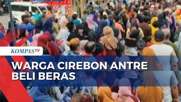 Warga Cirebon Rela Antre Panjang Demi Beli Beras Rp10 Ribu per Kilogram