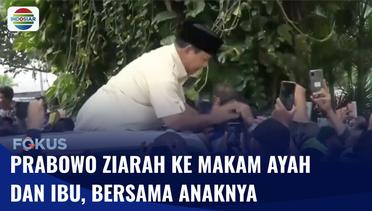 Prabowo Ziarahi Makam Ayah dan Ibu, Disambut Ribuan Orang Pendukung | Fokus