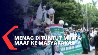 Demo di Depan Kantor Kemenag, Ini Tuntutan Massa PA 212 Terhadap Menteri Agama
