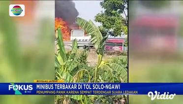 Minibus Terbakar di Tol Solo-Ngawi