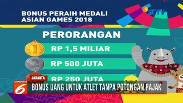 Pemerintah Beri Bonus Tanpa Potongan Pajak ke Atlet dan Official Asian Games - Liputan6 Pagi
