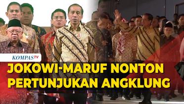 Jokowi dan Maruf Amin Malam Mingguan Nonton Pertunjukan Angklung Terbesar di Dunia