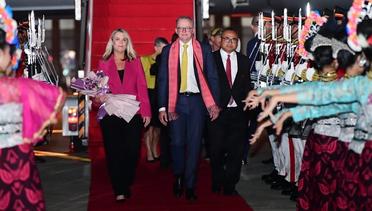 "Kedatangan PM Australia Anthony Albanese di Bandara Internasional Soekarno-Hatta, 5 September 2023 "
