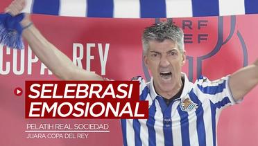 Selebrasi Emosional Pelatih Real Sociedad, Imanol Alguacil di Konferensi Pers Setelah Juara Copa del Rey