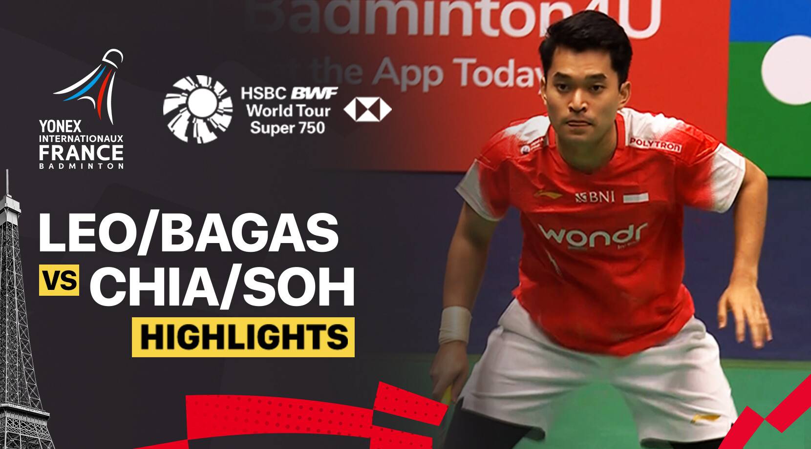 Leo Rolly Carnando/Bagas Maulana (INA) vs Aaron Chia/Soh Wooi Yik (MAS) - Men's Doubles Round of 32 | YONEX French Open 2025