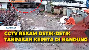 Rekaman CCTV Detik-Detik Tabrakan KA Turangga-KA Lokal Bandung Raya di Cicalengka