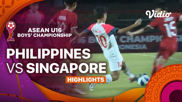 Philippines vs Singapore - Highlights | ASEAN U16 Boys Championships 2024