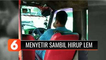 Viral Sopir Angkot di Cianjur Kedapatan Mabuk Lem Saat Berkendara | Liputan 6