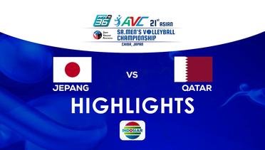 Highlights | Jepang VS Qatar | Asian Senior Men's Volleyball Championship 2021