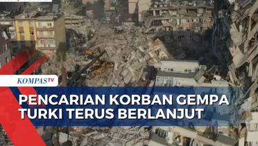 Pantauan Udara Proses Pencarian Korban Gempa Turki di Kota Antakya