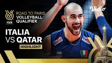 Italia vs Qatar - Match Highlights | Men's FIVB Road to Paris Volleyball Qualifier