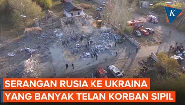 Penampakan Kharkiv dari Udara, Kafe Ukraina yang Diserang Rusia