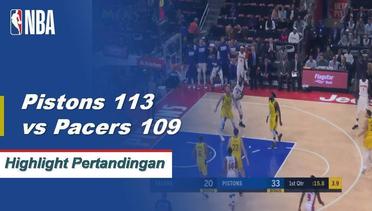 NBA I Cuplikan Pertandingan : Pistons 113 vs Pacers 109