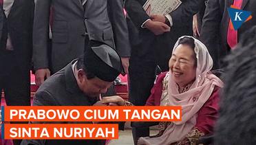 Momen Prabowo Cium Tangan Istri Gus Dur Usai Sidang Tahunan MPR 2023