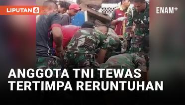 Innalillahi, Anggota TNI Tewas saat Bersihkan Bangunan Rusak Akibat Gempa Cianjur