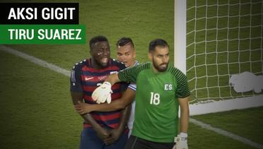 Bek El Salvador Tiru Aksi Gigit Luis Suarez, Striker AS Jadi Korban