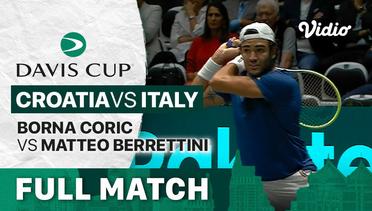 Full Match | Grup A: Croatia vs Italy | Borna Coric vs Matteo Berrettini | Davis Cup 2022