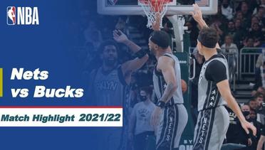 Match Highlight | Brooklyn Nets vs Milwaukee Bucks | NBA Regular Season 2021/22
