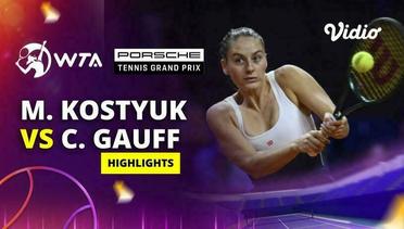 Quarterfinal: Marta Kostyuk vs Coco Gauff - Highlights | WTA Porsche Tennis Grand Pix 2024