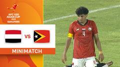 Yemen vs Timor-Leste - Mini Match | AFC U20 Asian Cup Qualifiers
