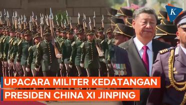 Kedatangan Xi Jinping di KTT BRICS Disambut Upacara Militer