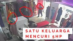 Rekaman CCTV Sekeluarga melakukan Pencurian Butik Bandung