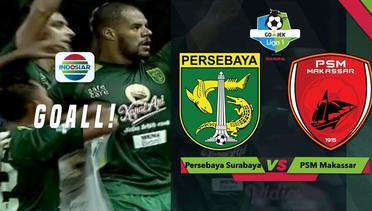 Goal David Da Silva - Persebaya (2) vs (0) PSM Makassar | Go-Jek Liga 1 bersama Bukalapak