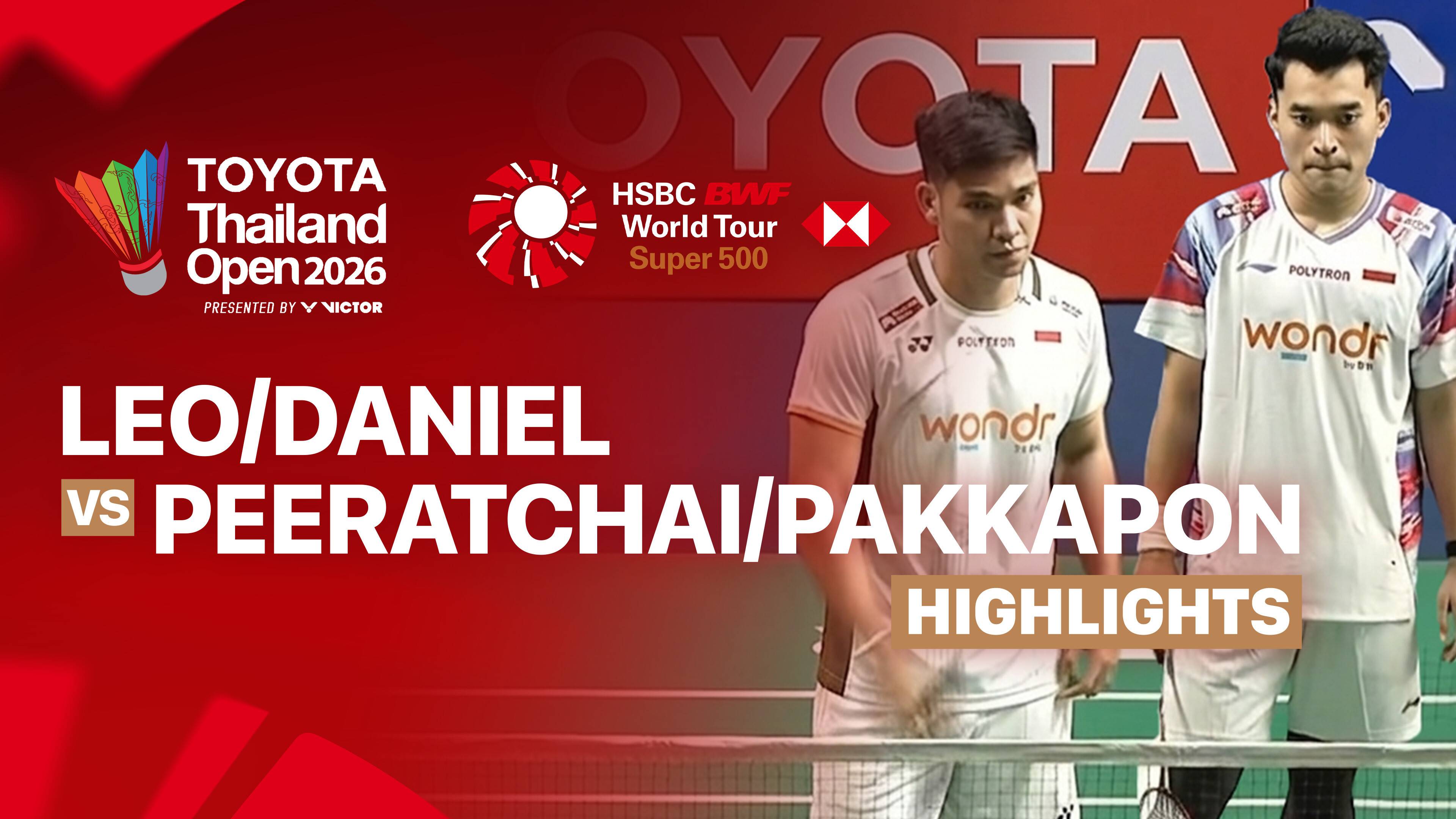 Leo Rolly Carnando/Daniel Marthin (INA) vs Peeratchai Sukphun/Pakkapon Teeraratsakul (THA) - Men's Doubles Quarterfinals | TOYOTA Thailand Open 2026