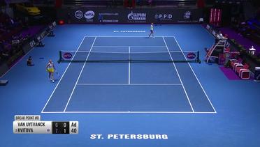Match Highlight | Petra Kvitova 2 vs 1 Alison Van Uytvanck | WTA ST Petersburg Ladies Trophy 2020