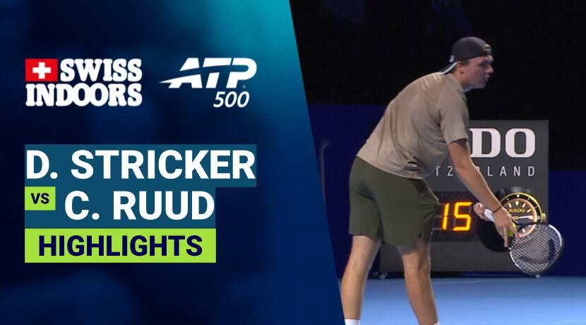 Dominic Stricker vs Casper Ruud - Round 1 | ATP 500: Swiss Indoors Basel 2026