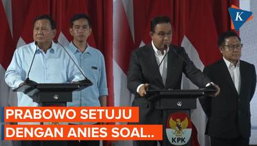 Saat Prabowo Setujui Pemikiran Anies Soal Pemberantasan Korupsi