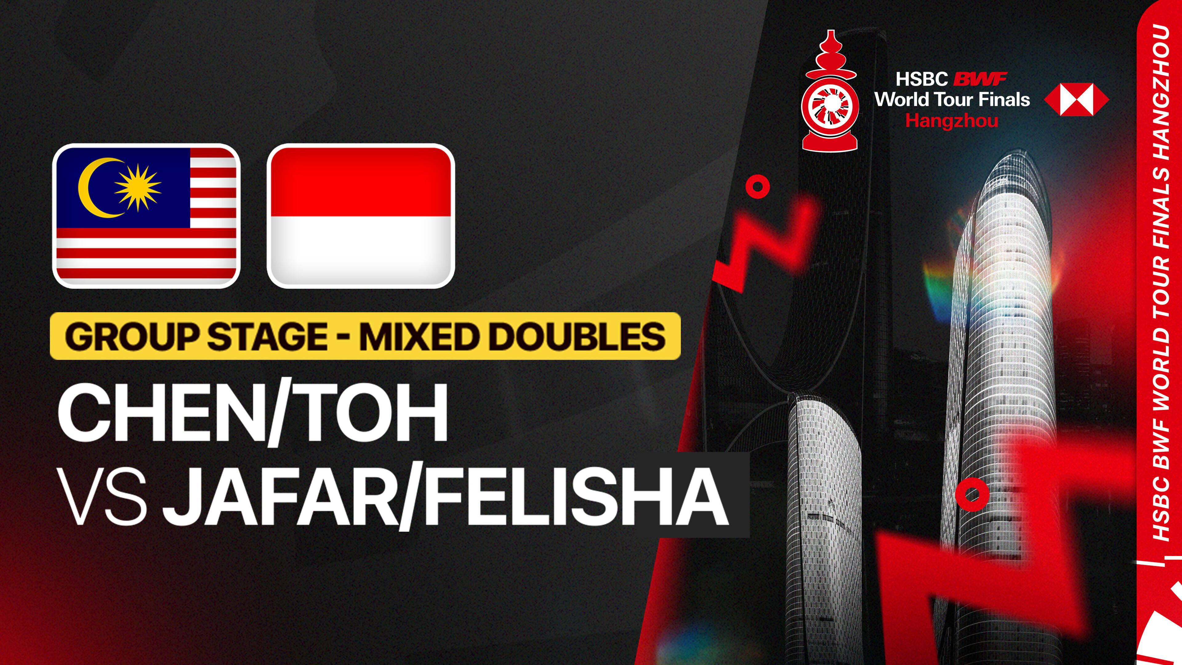 Chen Tang Jie/Toh Ee Wei (MAS) vs Jafar Hidayatullah/Felisha Alberta Nathaniel Pasaribu (INA) - Mixed Doubles Group Stage | HSBC BWF World Tour Finals 2025