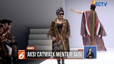 Menteri Susi Pudjiastuti Tampil Nyentrik di Jakarta Fashion Week - Liputan6 Siang 